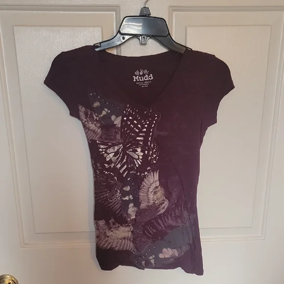 Mudd Purple Graphic T-Shirt Dress - Picture 2 of 7